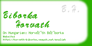 biborka horvath business card